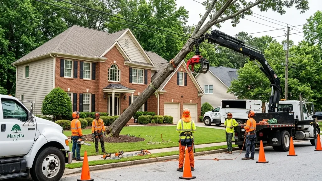 Tree fall services in Marietta GA for emergency tree removal