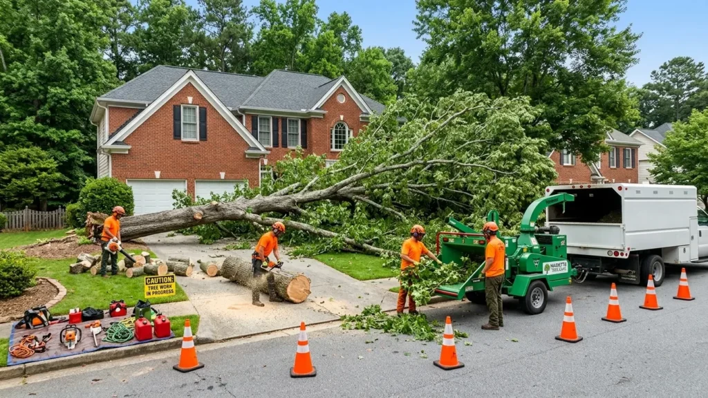 Tree fall services in Marietta GA for storm damage cleanup